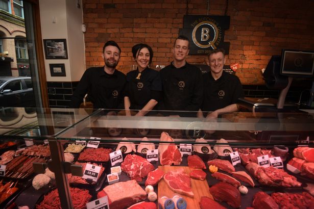 The Butcher's Quarter on Tib Street: Steve Pilkington, Michelle Welshmen, Rowan Brown and Mike Walton