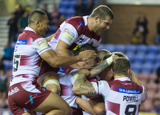 Wigan Warriors in action.